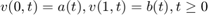 $v(0, t) = a(t), v(1, t) = b(t), t \geq 0$